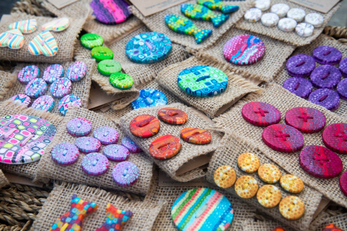 Popplestone Studio handmade buttons product photography by High Reach Studio