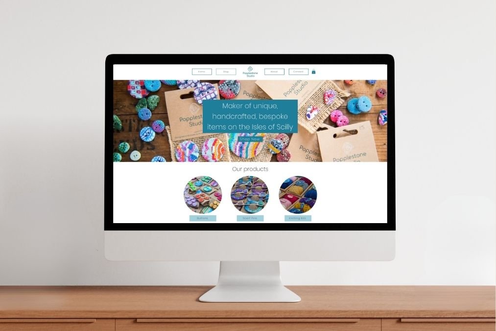 Popplestone Studio e-commerce website on multiple devices by High Reach Studio
