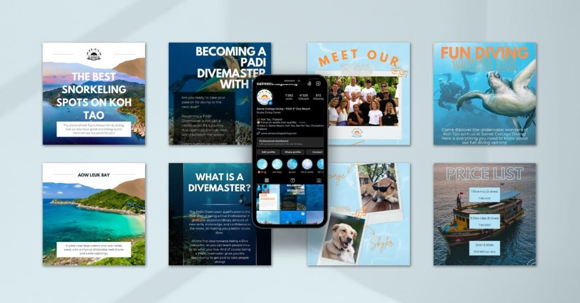 Sairee Cottage Diving social media content created by High Reach Studio