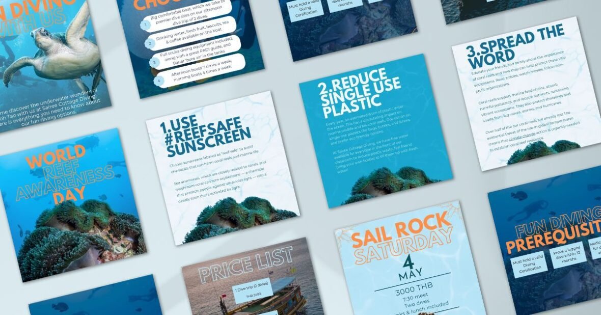 Sairee Cottage Diving social media content created by High Reach Studio
